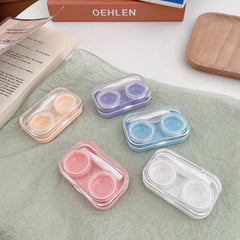 Transparent Ins Style Simple and Compact Colored Contact Lens Case