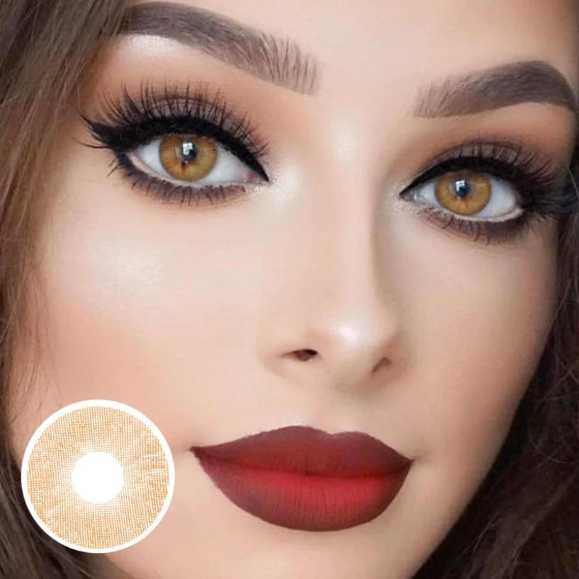 Lemon  Marron  Brown Coloured Contact Lenses