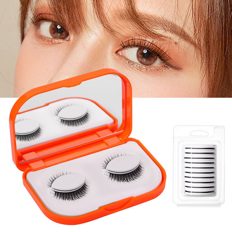 New Eye-Shaped Support Little Devil Self-Adhesive False Eyelashes Natural Piece Mink Hair Eyelashes