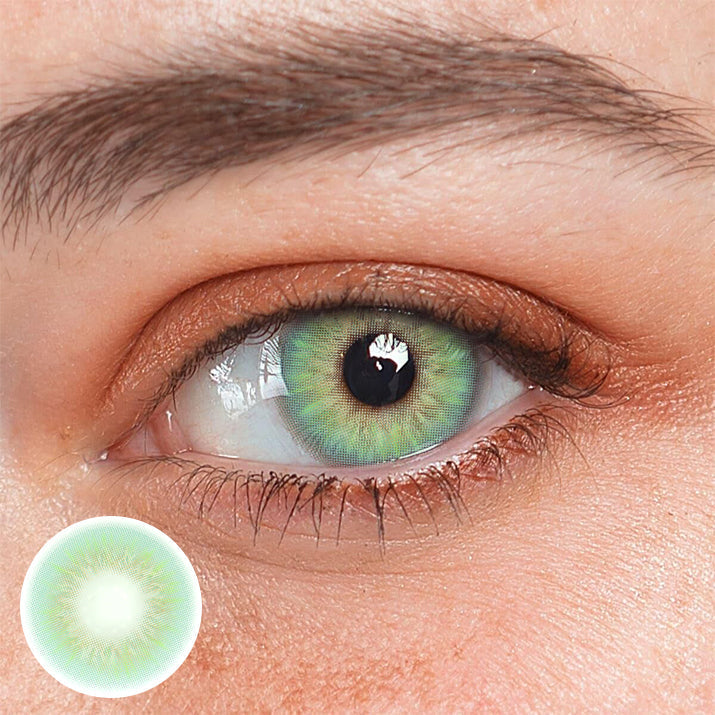 Perla Light Green Prescription Coloured Contact Lenses