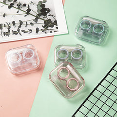 Portable Clear Mini Colored Contact Lens Case