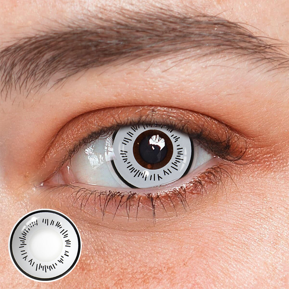 Cosplay Cyberpunk Gray Coloured Contact Lenses