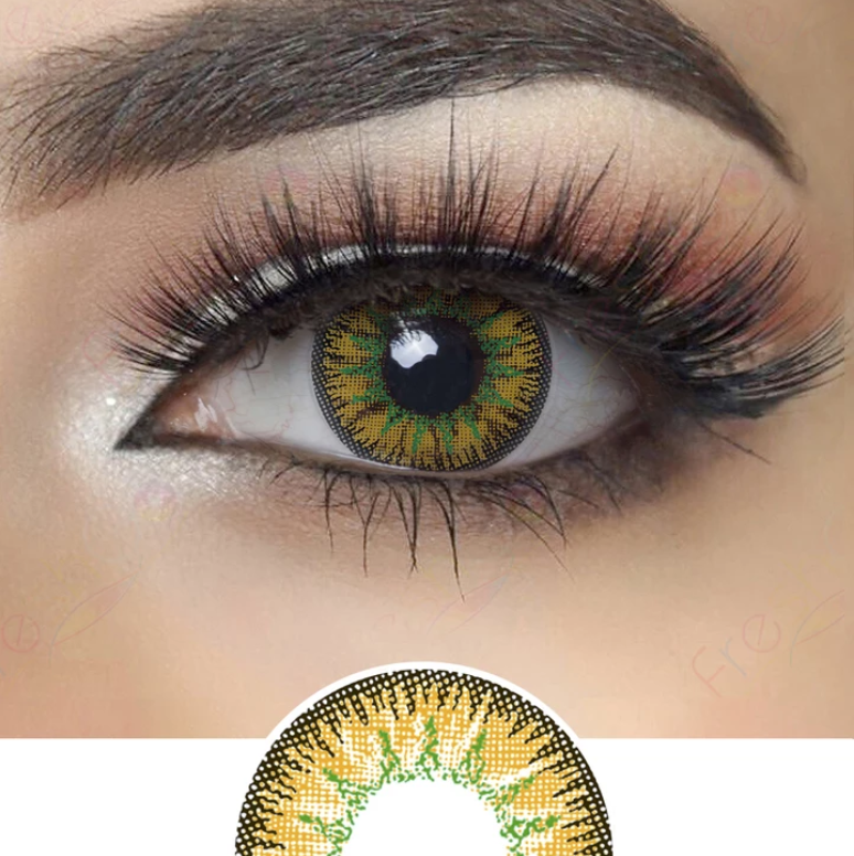 Vega Gold Yellow Prescription Coloured Contact Lenses