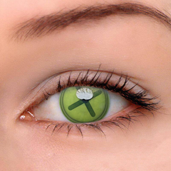 Halloween ButtonEyeGreen Coloured Contact Lenses