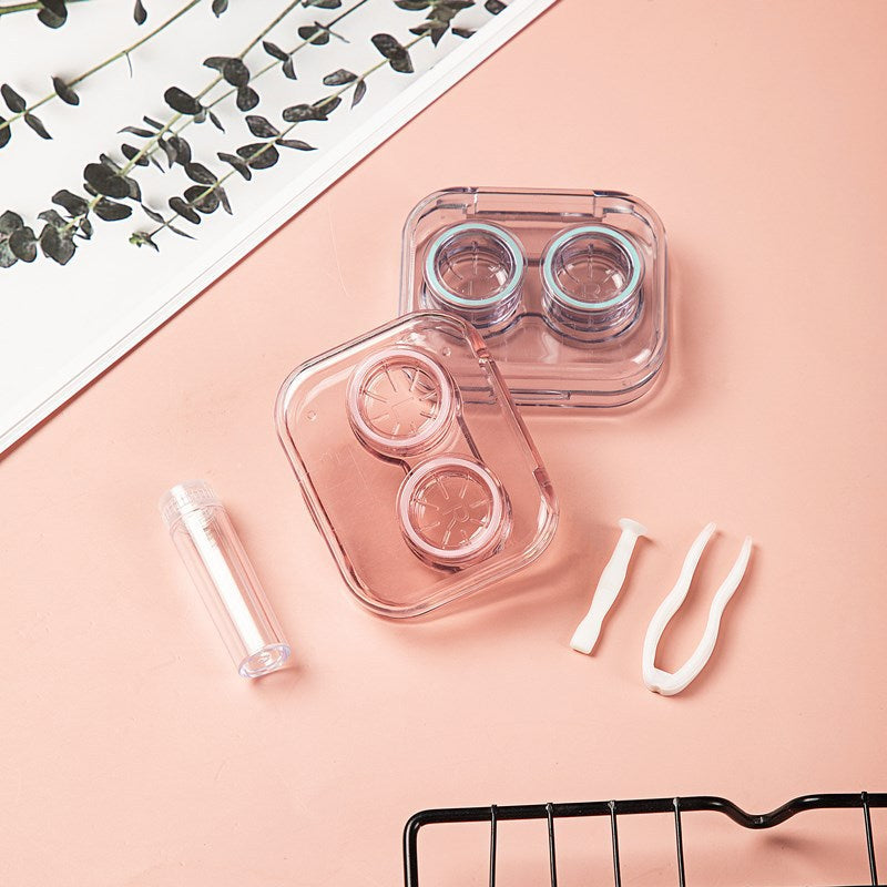 Portable Clear Mini Colored Contact Lens Case