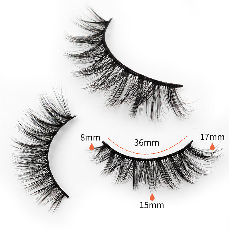 3D European and American Cat Eye 10 Piece Mink Hair Eyelashes