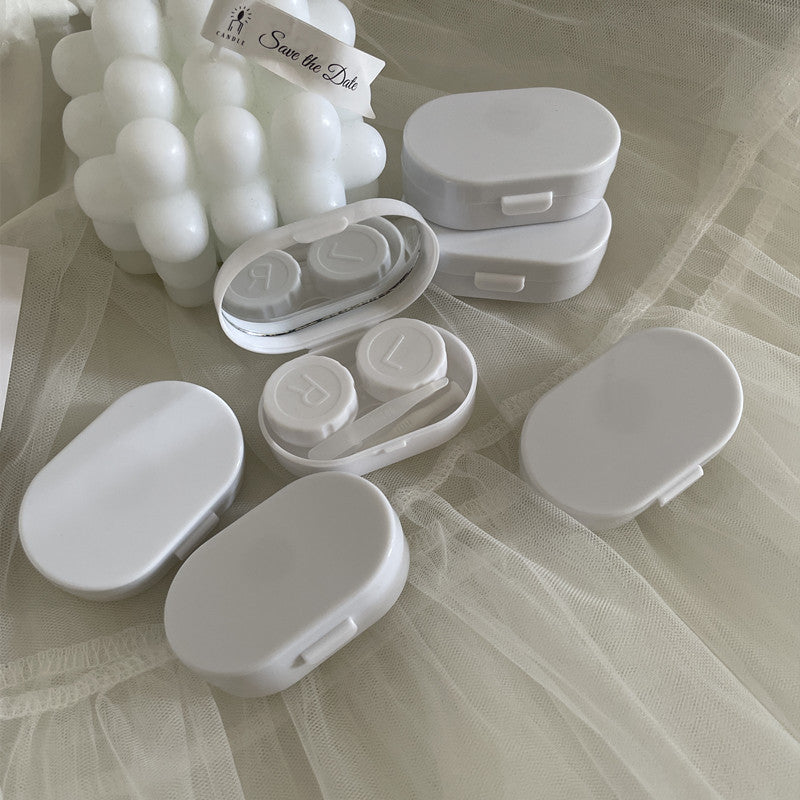 Cream Colored Contact Lens Case