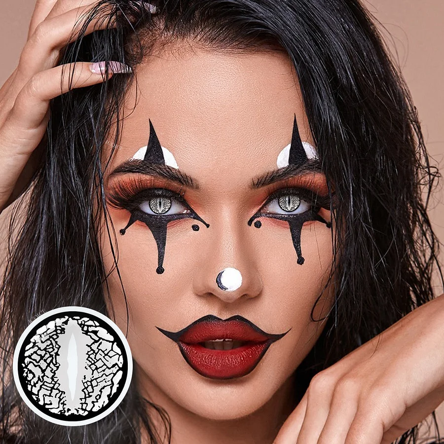 Halloween LizardEye Sliver Coloured Contact Lenses