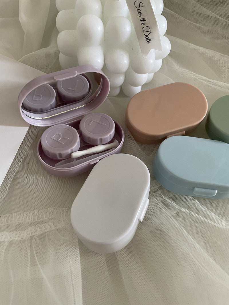 Cream Colored Contact Lens Case