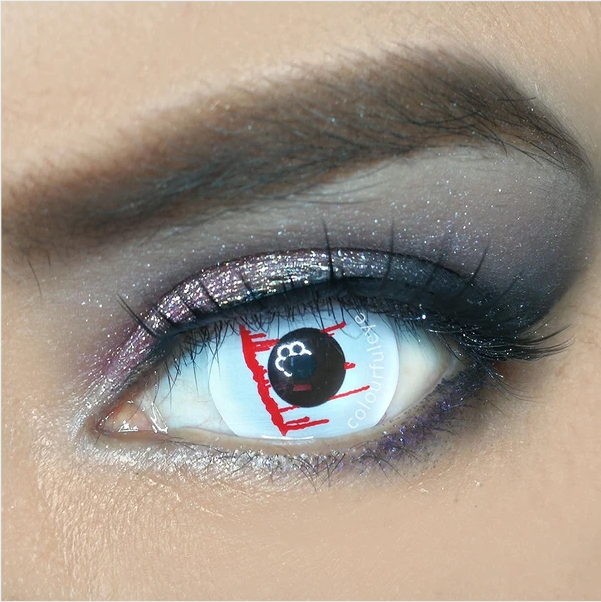 Halloween Trauma White slit Coloured Contact Lenses