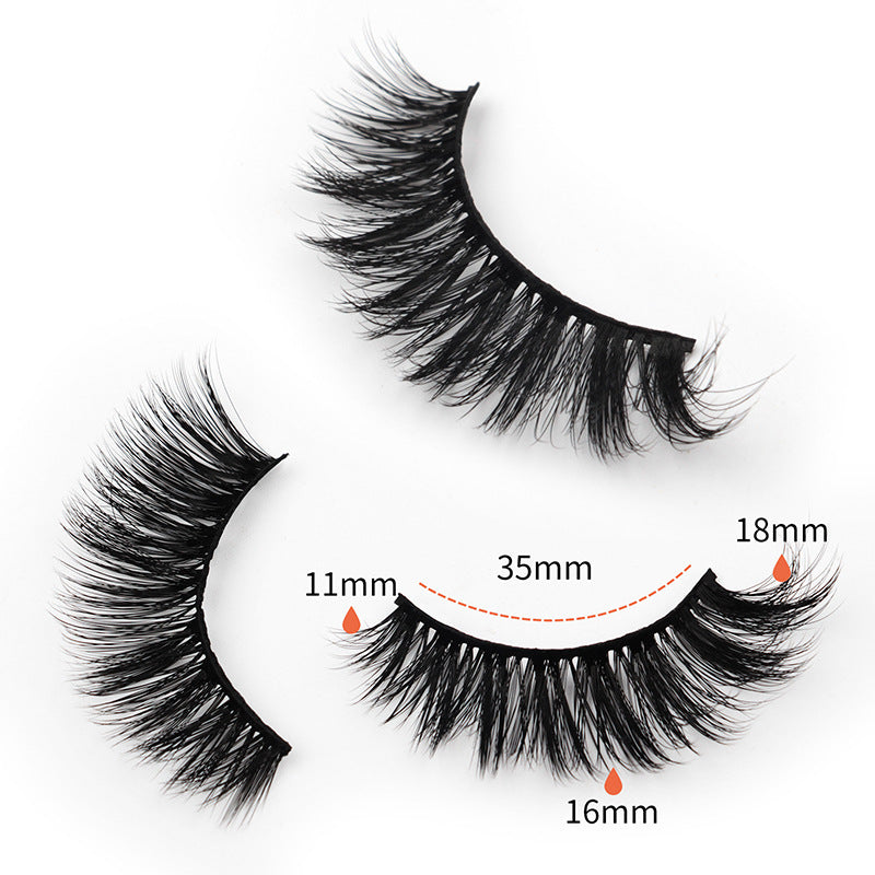 3D European and American Cat Eye 10 Piece Mink Hair Eyelashes