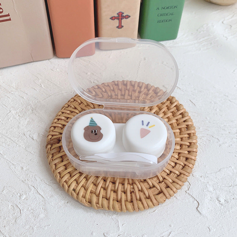 Oval Colored Contact Lens Case