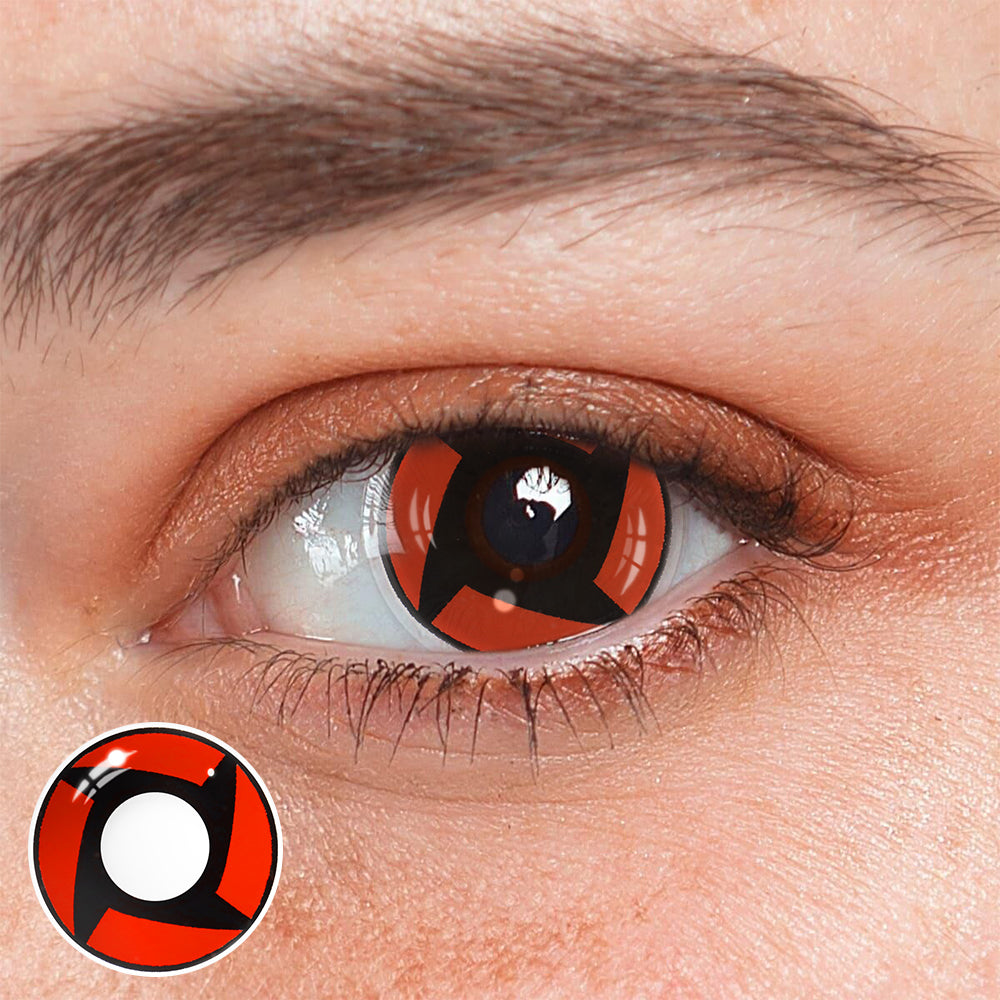 Cosplay NARUTO Uchiha Shisui Shalingan Red Prescription Coloured Contact Lenses