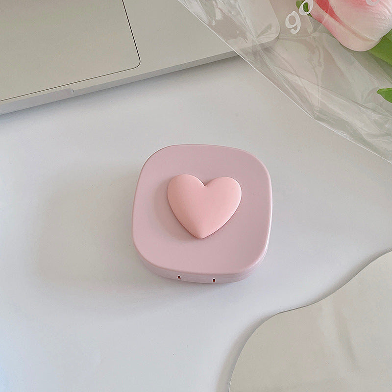 Sweetheart Macaron Colored Contact Lens Case