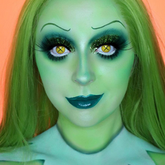 Halloween ButtonEyeGreen Coloured Contact Lenses