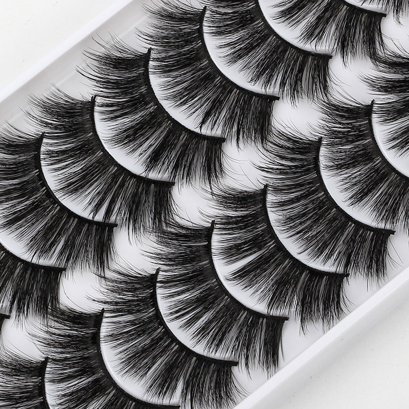 3D European and American Cat Eye 10 Piece Mink Hair Eyelashes