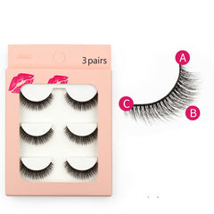 New Waterproof  3 Piece G306 Mink Hair Eyelashes