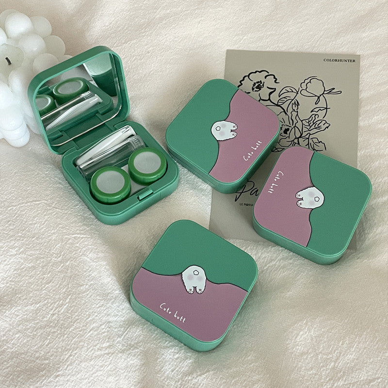 Cute Cartoon Design Colored Contact Lens Case