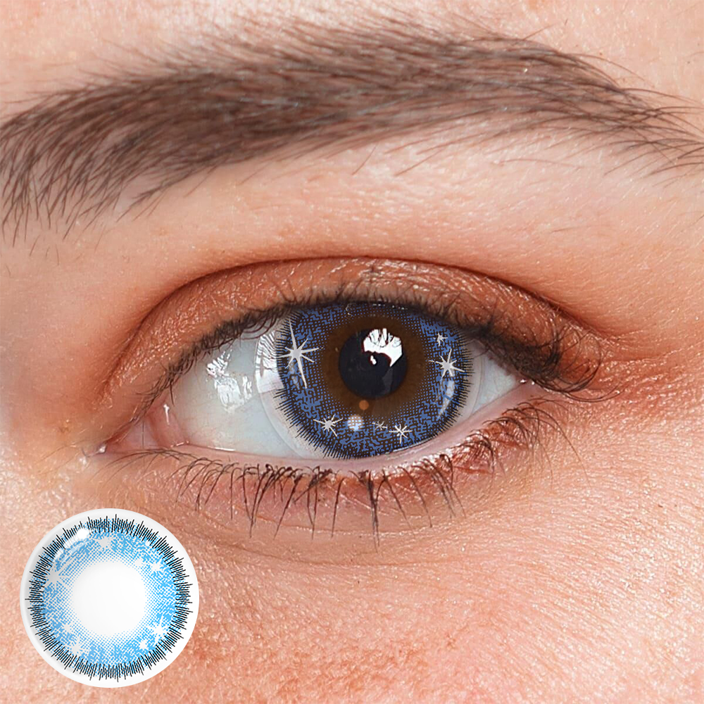 Cosplay Star Eyes Blue Coloured Contact Lenses