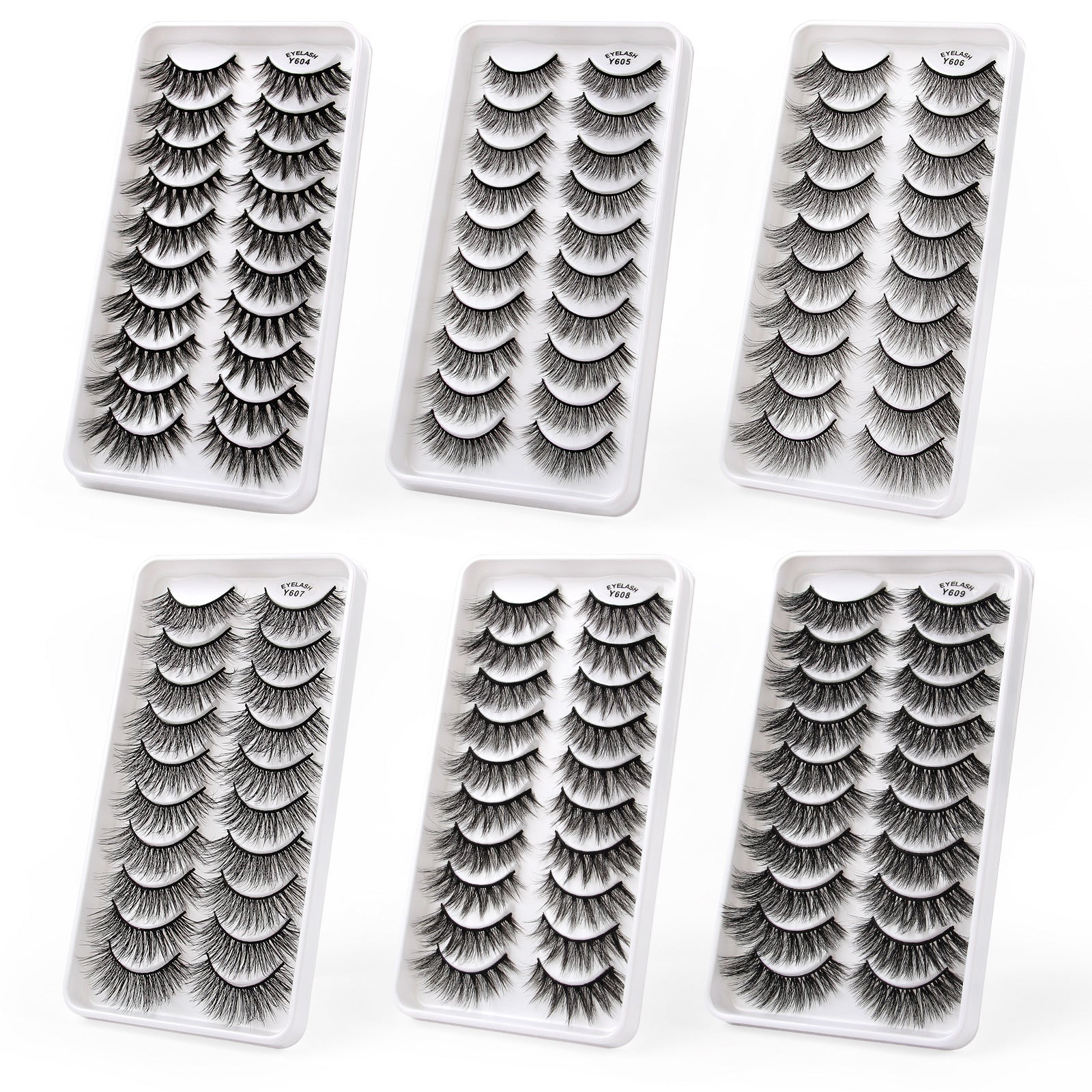 3D European and American Cat Eye 10 Piece Mink Hair Eyelashes