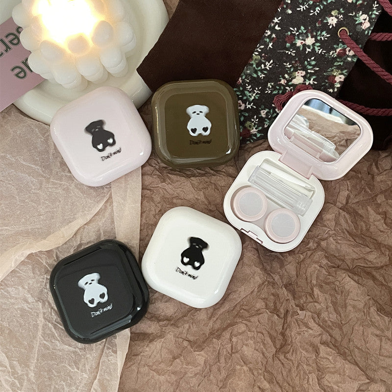 Milk Tea Bear Colored Contact Lens Case