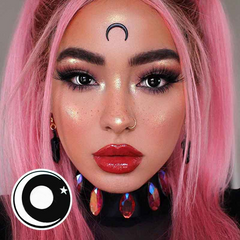 Halloween Moon star-White Contact Lenses