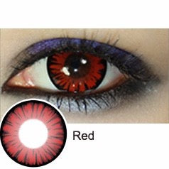 Halloween Miracle Red Prescription Coloured Contact Lenses