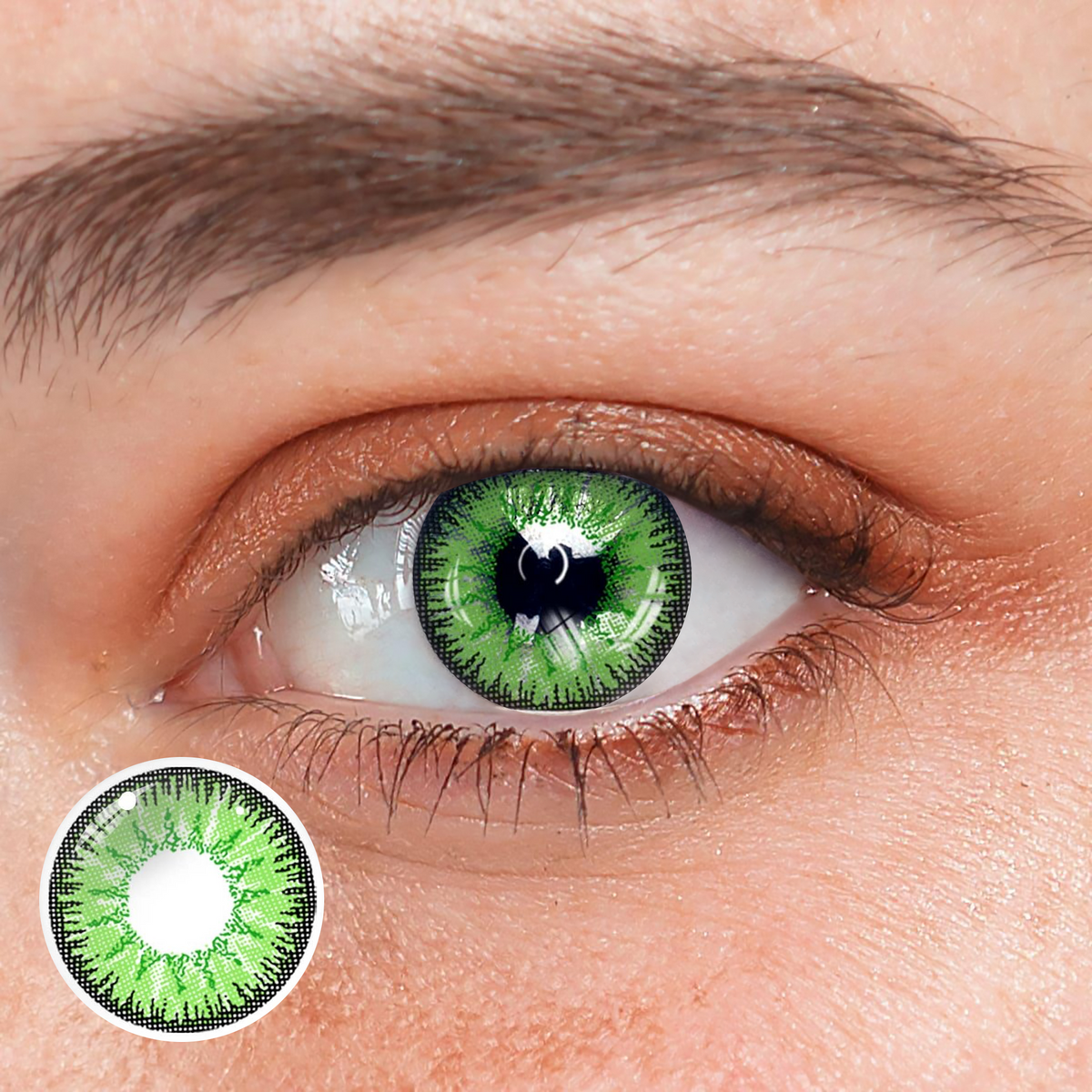 Vega Bright Forest Green Prescription Coloured Contact Lenses