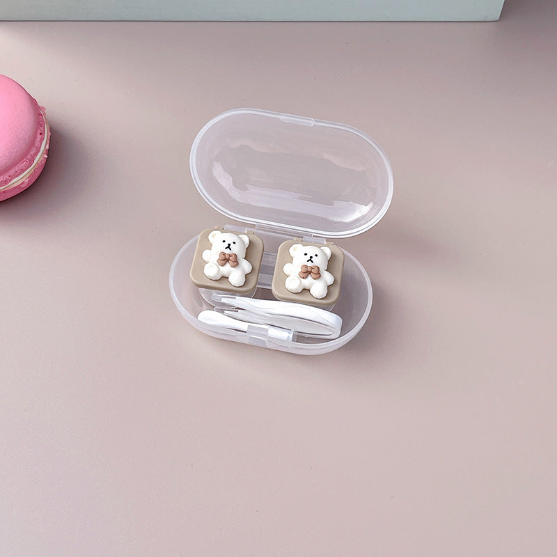 Cute Bear Colored Contact Lens Case