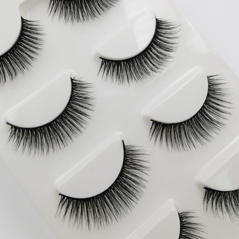 New Natural Slim 4 Piece G100 Mink Hair Eyelashes