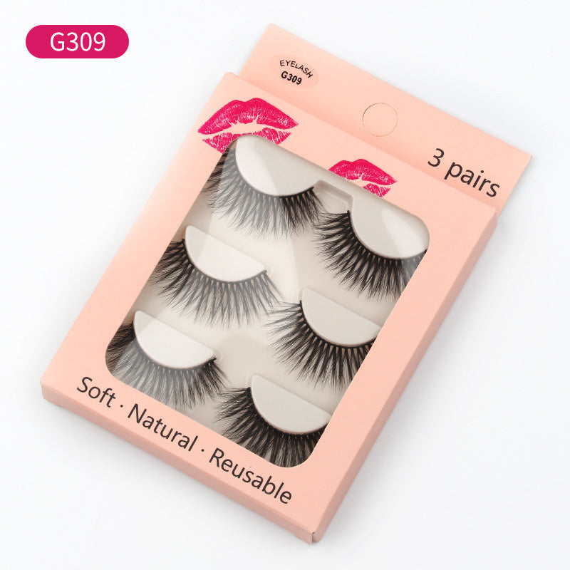 3D Natural Bridal Makeup 3 Piece Mink Hair Eyelashes