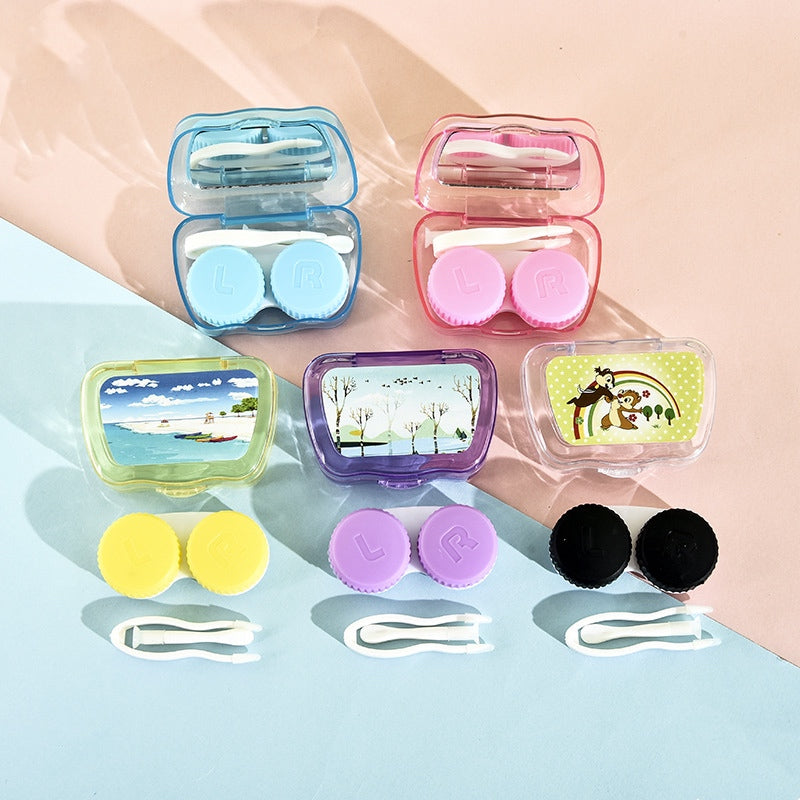 Cartoon Mini Colored Contact Lens Case