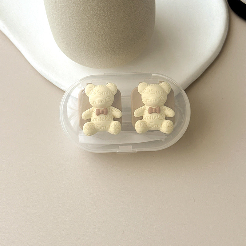 Simple Bear Colored Contact Lens Case