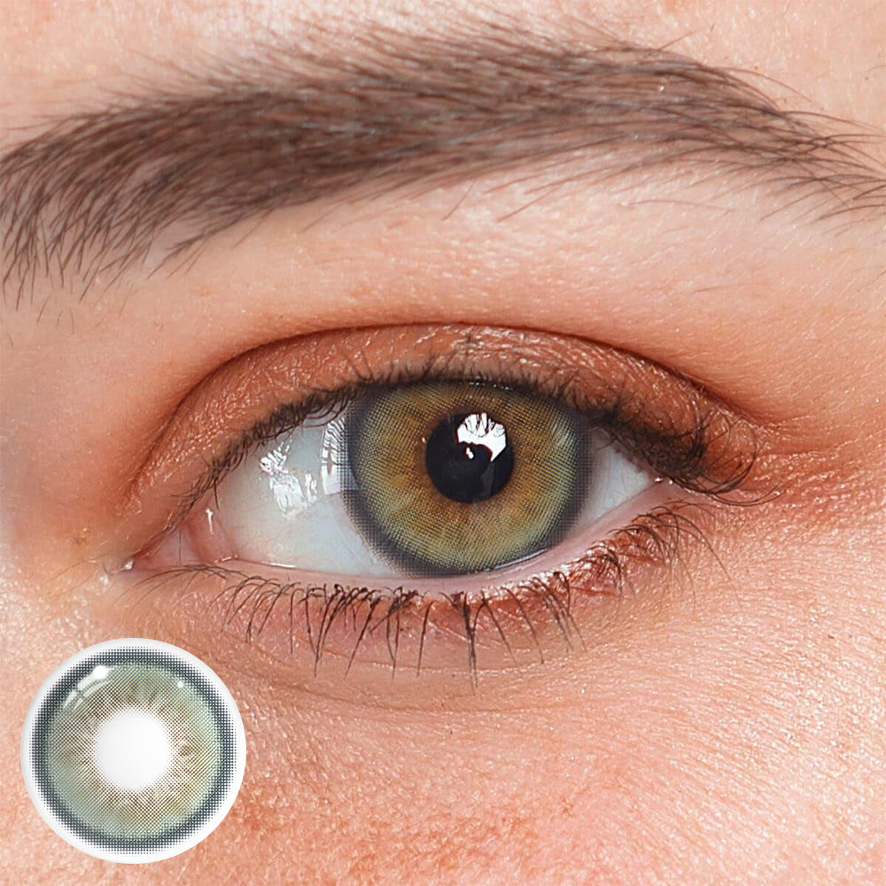 Flora Green Prescription Coloured Contact Lenses