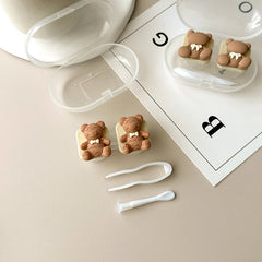 Simple Bear Colored Contact Lens Case