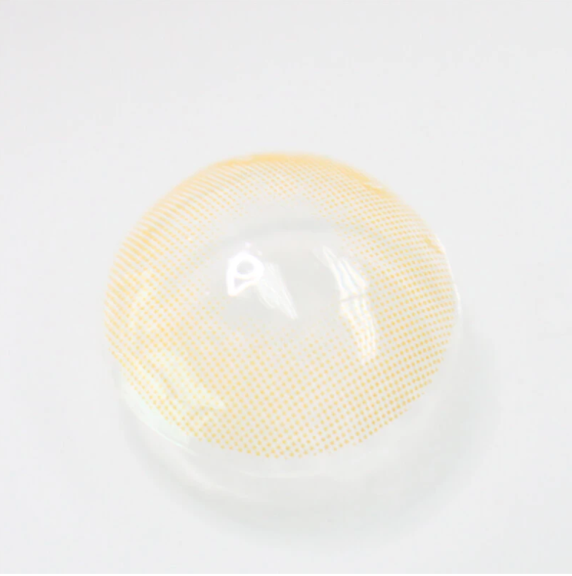 Lemon Creamy Yellow Coloured Contact Lenses