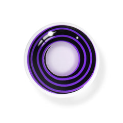 Cosplay Circle Line Black Purple Coloured Contact Lenses