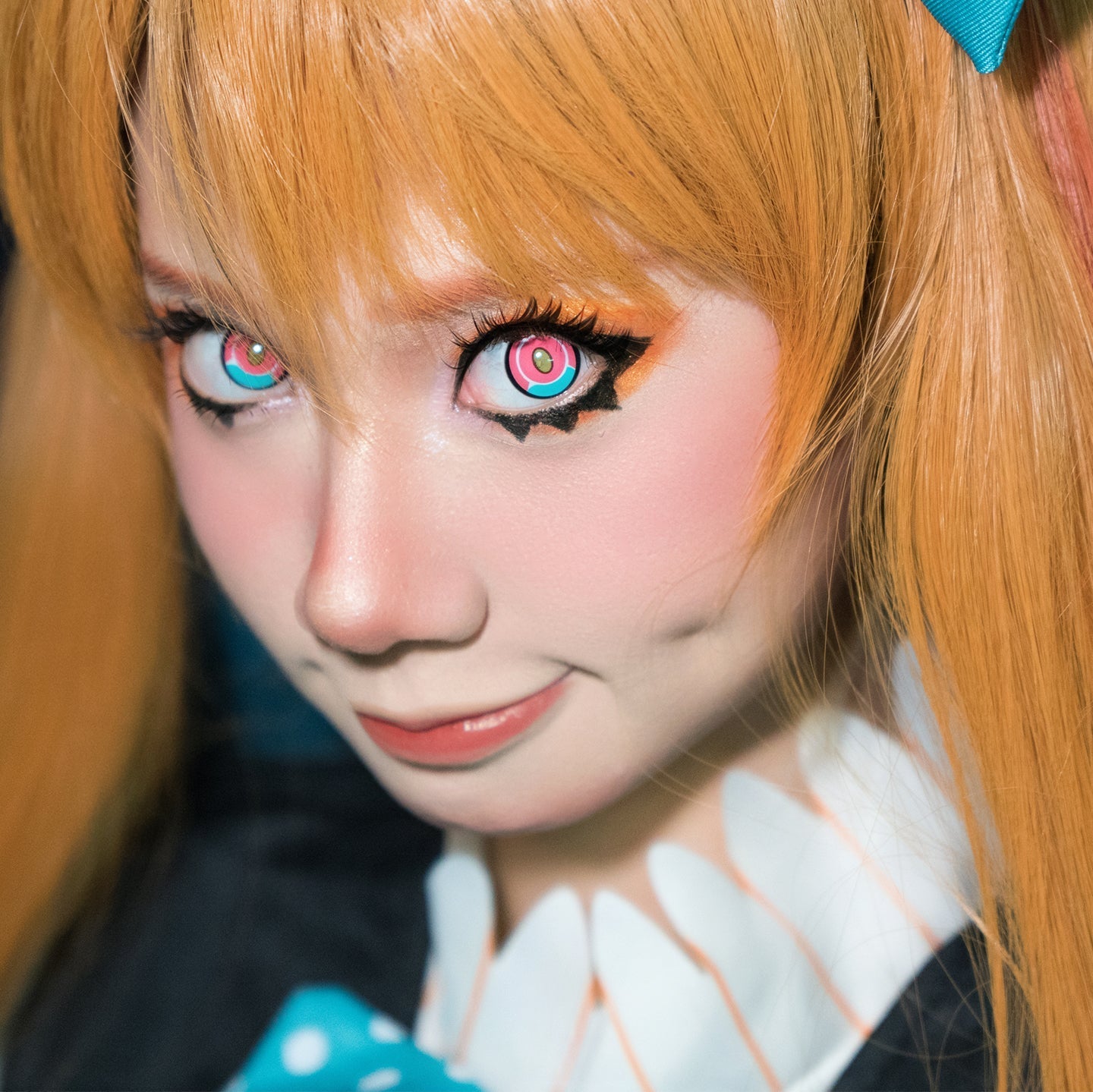 Cosplay Titan Pink Coloured Contact Lenses