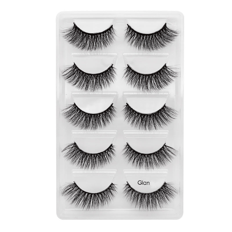 New 3D 5 Piece Glan Mink Hair Eyelashes