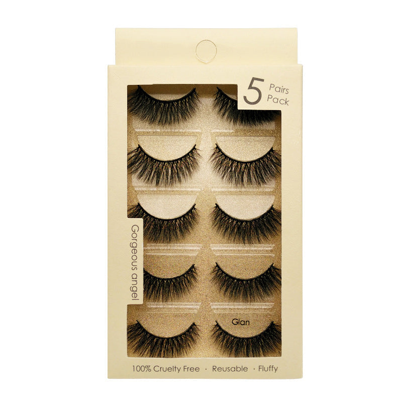 New 3D 5 Piece Glan Mink Hair Eyelashes