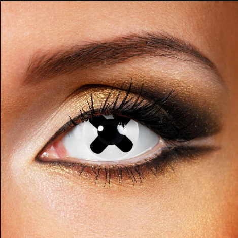 Cosplay Black Cross Coloured Contact Lenses