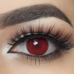 Halloween Red Mesh Coloured Contact Lenses