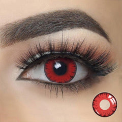 Cosplay Lucifer's Eye Red Prescription Coloured Contact Lenses