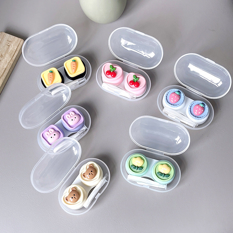 Small Fresh Bear Rabbit Colored Contact Lens Case