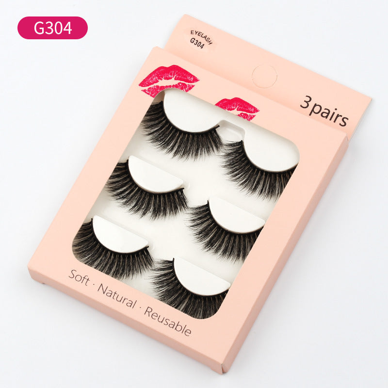 3D Natural Bridal Makeup 3 Piece Mink Hair Eyelashes