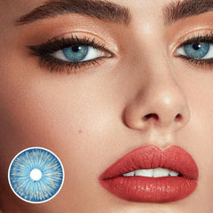 New York Blue Prescription Coloured Contact Lenses