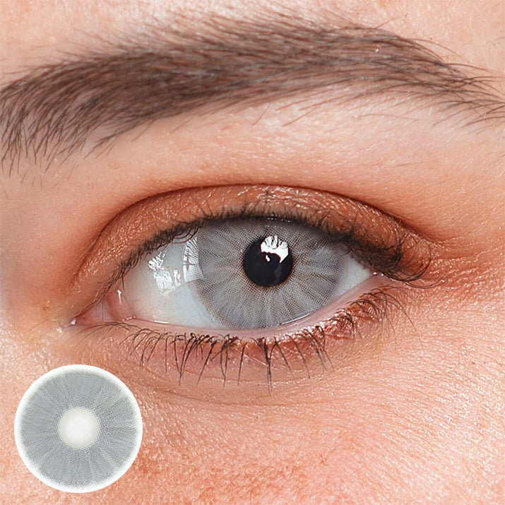 Clover Grey Prescription Coloured Contact Lenses