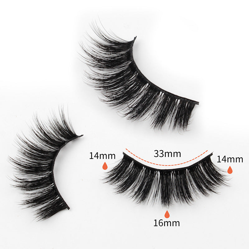 3D European and American Cat Eye 10 Piece Mink Hair Eyelashes