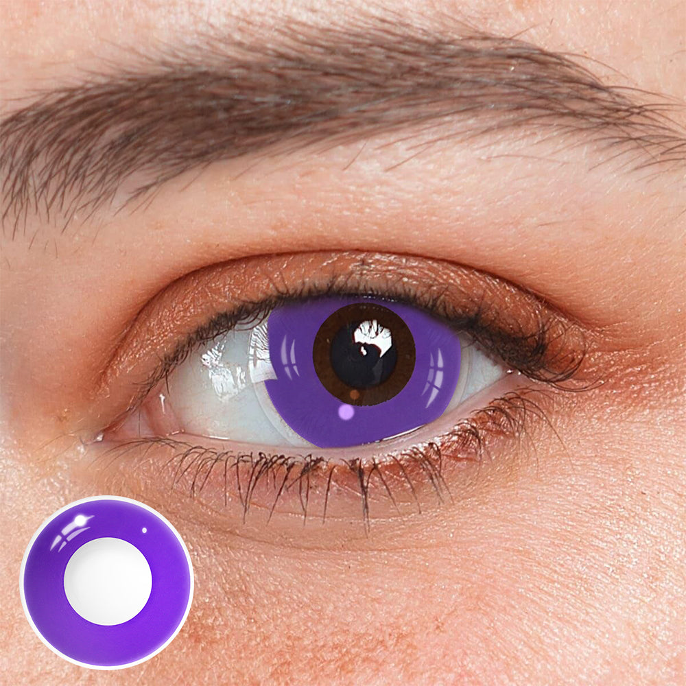 Cosplay Purple Block Coloured Contact Lenses