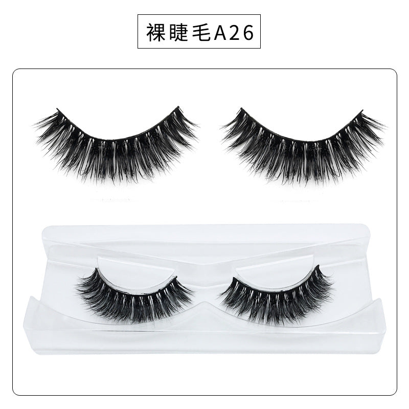 New One-Pair Package  Natural Long Piece Mink Hair Eyelashes